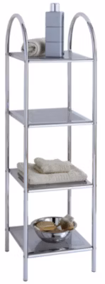 Étagère de salle de bains 36x115x34 cm B-456 en finition chromée – BATHSTAGE