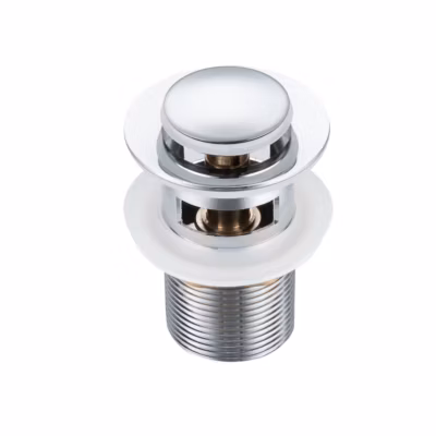 Balneo Bonde clic-clac avec trop-plein, pour lavabo, finition chrome, laiton