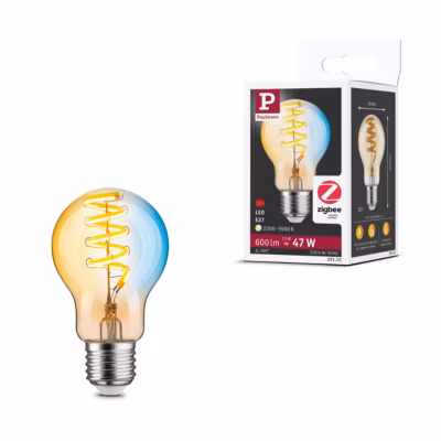 Filament 230 V Smart Home Zigbee 3.0 Ampoule LED E27  600lm 7,5W Tunable White gradable Doré
