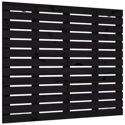 vidaXL Tête de lit murale Noir 96x3x91,5 cm Bois massif de pin 824677