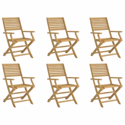 Chaises pliables de jardin lot de 6 bois massif d&rsquo;acacia vidaXL
