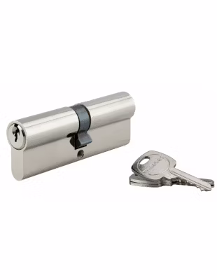 Cylindre de serrure double entrée STD UNIKEY (achetez-en plusieurs, ouvrez avec la même clé), 45x45mm, 3 clés, nickelé – THIRARD