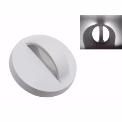 Applique Murale LED 7W IP44 Ronde BLANC – Blanc Neutre 4200k – 5500k Silumen