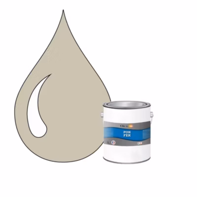 Peinture fer antirouille – Laque extérieure Semi-Brillante POK FER – 1L – RAL 7044 – Gris Soie