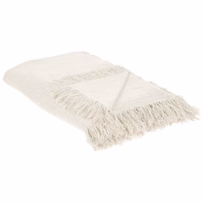 Couvre-lits YERBENT Coton 150 x 200 cm Blanc cassé
