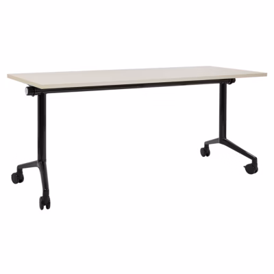 Bureau pliable CAVI Marron clair 160 cm 60 cm avec roues