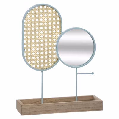 Porte-bijoux rotin cannage Poésie – Beige