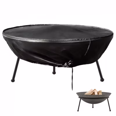 Bâche, housse de protection pour brasero – Imperméable – Diam 85 cm x H 40 cm – Noir – Linxor