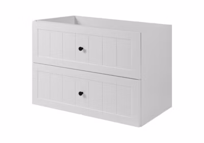Meuble sous lavabo de style classique, blanc, 80 x 57 x 46 cm
