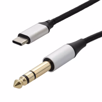 Adaptateur USB C mâle vers Jack 6.35mm mâle