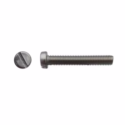 100 Vis Métaux Tête Cylindrique Fendue 8 x 40 mm – DIN 84 – Inox A4 – D-Work