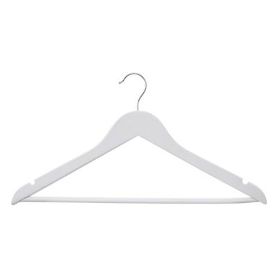 3 cintres en bois Noir Rubber – Blanc – 5five