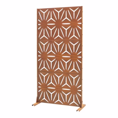 Paravent Kilsturd acier corten 180 x 90 x 40 cm rouille casa.pro
