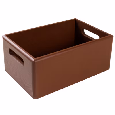 Creative Deco Caisse Bois Rangement Marron 30 x 20 x 13 cm (+/- 1cm) – Boîte de Rangement Bois Cuisine – Caisse Rangement Bureau