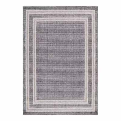 Tapis extérieur et intérieur plat Ruba 100×60 CM – Gris