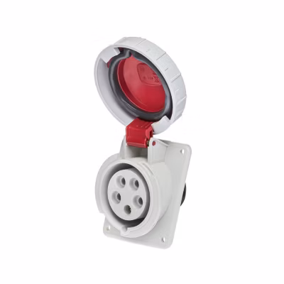Prise Tétrapolaire 16a 3p+n+t – 5 Broches – Encastrable Sur Coffret – étanche Ip67 – Ide