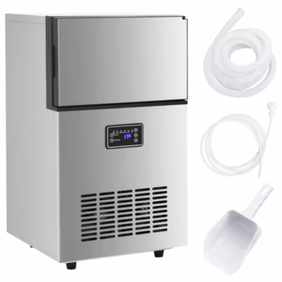 Appareil à glaçons argenté 45 kg / 24 h vidaXL