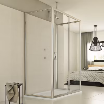Cabine douche 3 côtés 75x150x75 CM H198 Transparent mod. Young Trio 1 Porte