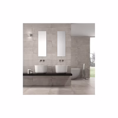 Carrelage mur moderne gris 25×75 cm MATERIKA GREY WALL -25x75cm