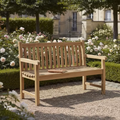 Banc en teck massif Notting Hill 130 cm