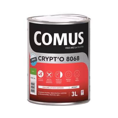 CRYPT&rsquo;O 8068 3L – Peinture de finition pour locaux exposés en phase aqueuse – COMUS