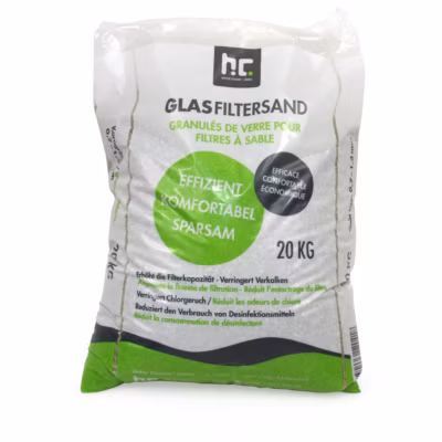 1 x 20 Kg De Granulés De Verre Fin Pour Filtre À Sable, Granulométrie 0,7-1,3 Mm, Filtration Optimisée/longue Durée