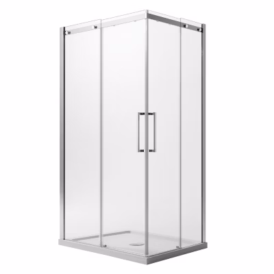 Cabine de douche Rectangulaire 80x100CM H200 Verre Transparent 8mm Gauche EasyClean Prime Corner