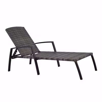 Bain de Soleil Jardin 4 Positions Chillvert Cozumel 190x63x50 cm Rotin Synthetique Acier Gris