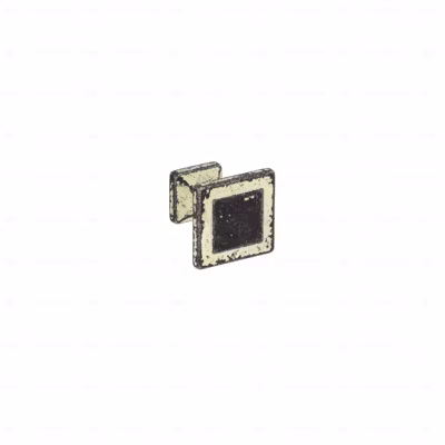 Boutons pour meubles en zamac Diamètre 24 x 24 Ivoire rustique