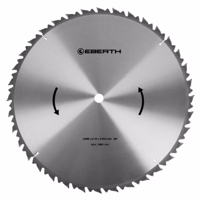 EBERTH Lame de Scie Circulaire en Acier avec Dents en Carbure Diamètre 600mm, Alésage 30mm, Épaisseur de la Lame 3mm
