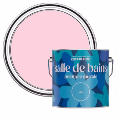Peinture Rose Résistante à l&rsquo;eau pour Murs de Salle de Bains, Finition Mate – RUST-OLEUM – Bonbon 750ml