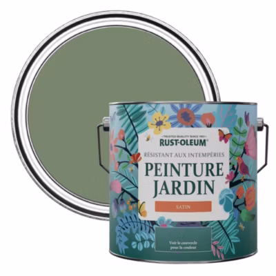 Peinture Verte pour Jardin et terrasse, Finition Satinée – RUST-OLEUM – Broussaille 2,5 L