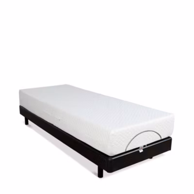 Ensemble Matelas Mousse Accueil Mémoire de forme + Sommier électrique Bodysoft 70×190 cm