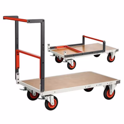 Chariot de manutention pliable livré monté – Plateau 1000x595mm – Charge max 400kg – 806722231