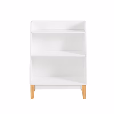 Bibliothèque Enfant 3 Étagères de Rangement pour Livres et Jouets avec Porte-revues Blanc 60x25x80 cm KMB47-W