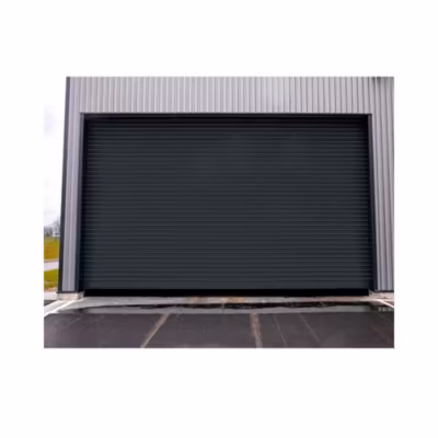 Rideau Métallique Gris RAL7016 Motorisé 220V Lames Pleines 9/10ème L6500 H2500 PREMIUM