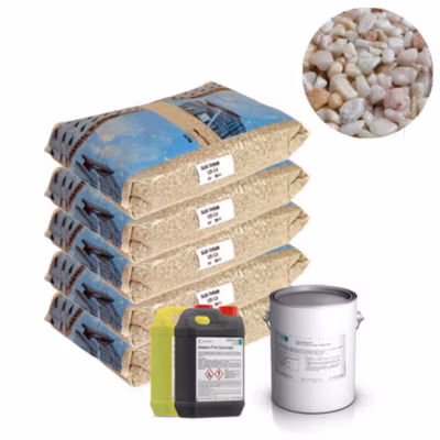 Moquette de pierre – Kit complet 8m² – Teinte : Blanc Lez – CREATION SUD