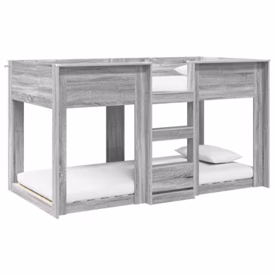 Cadre de lit, Lit superposé pour Enfants Gris Sonoma 80 x 200 cm