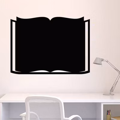 Sticker ardoise tableau noir – stickers muraux adhésif effaçable – DESIGN LIVRE – 25x30cm