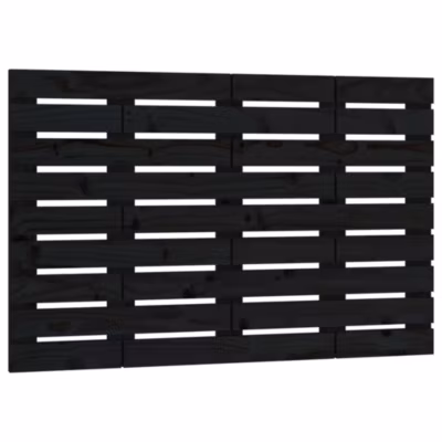 824747 vidaXL Tête de lit murale Noir 81x3x63 cm Bois massif de pin