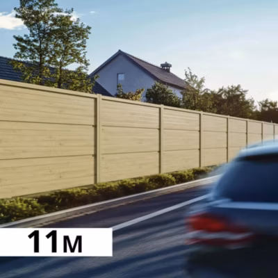 Mur Anti-bruit Bois 10,97×1,8m SILENZO REFLECT – Clôture Réduction Sonore – Palissade