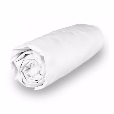 Drap housse en polycoton 180×200 cm PERCALE blanc, par Soleil d&rsquo;ocre