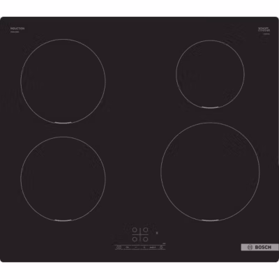 Table induction BOSCH – 4 foyers – L: 592 mm x P: 522 mm – PUE611BB5E