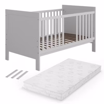 Vitalispa Lit bébé Blanc 144.4x83cm avec matelas