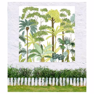Tenture murale extérieure imprimée AMBIANCE AQUARELLE, H.1.5 x L.1.5 m, Made in France par Scenolia