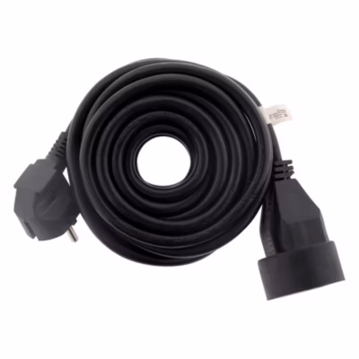 Prolongateur 16A 2P+T HO5VV-F 3G1,5mm² – noir 3m – Zenitech