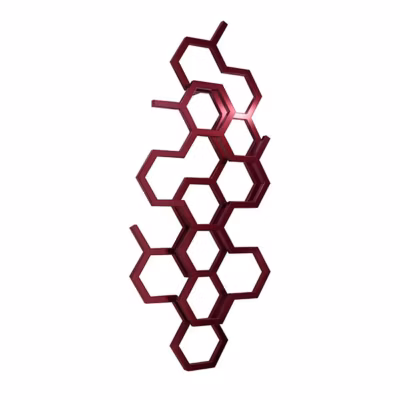 Sèche-serviette eau chaude red wine de 821mm de haut et 486mm de large – 248 Watt – HEX821/486ZXRWE