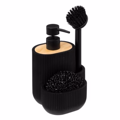 Distributeur savon avec accessoires 500ml Blackwood noir – Noir- 5five