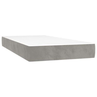 Matelas de lit à ressorts ensachés fermeté moyenne 80x220x20 cm velours vidaXL