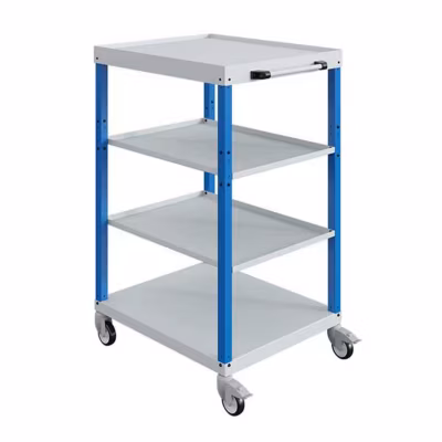 Servante d&rsquo;atelier bleue – 4 Plateaux 700x815mm – Charge max 150kg – W020060015-BIGC